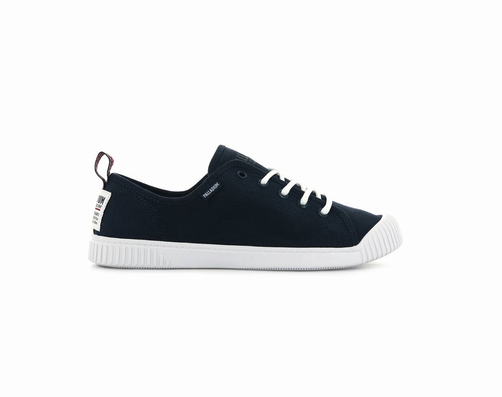 Palladium Easy Lace Canvas Damen Niedrige Sneaker Indigo ||801427-TWD||